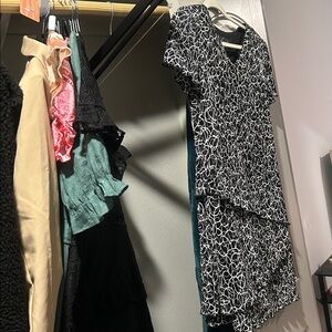 Black and White Patterned Dress